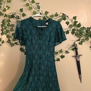 Vintage Emerald Green Dress